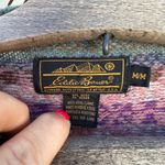 Eddie Bauer Vintage wool fair isle cardigan sweater pink pastel gray Photo 3