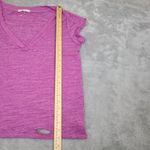 We The Free Sundance Slouchy T-Shirt Azalea Pink Distressed V-Neck, Size M Photo 5