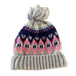 SO  Winter Hat Pompom Polyester Knit Crochet Pom Faux Fur Cap Furry Fuzzy Photo 0