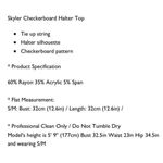 Storets  Skyler Checkerboard Halter Top in Black and White Photo 6