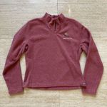 Woolrich  Women's Grenadine Fleece Sweater Rust Red‎  Long Sleeve 1/4 Zip Size L Photo 0