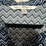 Max Studio  Navy Patterned Long Sleeve Dress Photo 3