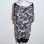Sangria  Black and White Print Dress NWT Size 14 Blouson Dress Photo 6
