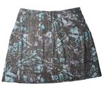 ATM Melillo Abstract Print Ripstop Cotton Skirt Grey Purple Turquoise Camo Sz 6 Blue Photo 0