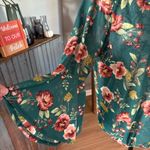Ember size XL green floral blouse - top Photo 6