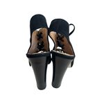 Club Monaco  Black Gold Suede Laceup Heels Size 38/8 Photo 6