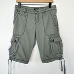 Y2K VTG Polo Jeans Co Ralph Lauren Bermuda Cargo Shorts Green Size 4 100% Cotton Photo 0