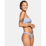 RVCA  Grey Purple Floral Mille Bandeau Bikini Swim Top Small NWT Photo 8