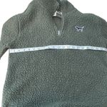 PINK - Victoria's Secret Pink! Victoria Secret green faux Sherpa quarter zip pullover sweater size small Photo 3