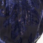 Vintage 90s Koos of Course! Silk Velvet Floral Jacket Reversible Plus Size 1X Blue Photo 6