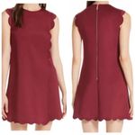 Ted Baker  Dresses Jasmint Burgundy Scalloped Overlay Dress Size 1‎ (size 4) Photo 1