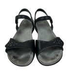 Dansko  Size 38 7.5 - 8 Sandals Blythe Black Nubuck Suede Flat Laser Cut Detail Photo 1
