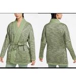 Nike Yoga Therma-FIT Luxe Jacquard Top Reversible Wrap Jacket Green NEW NWT Photo 1