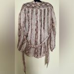 Zimmermann NWT  snake print waist tie blouse size 1 Photo 7