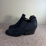 Eileen Fisher  Booties Sz 9.5 Black Nubuck Leather 'Even' Women's MSRP $258 EUC Photo 2