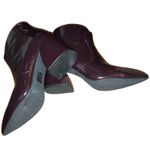 Jeffrey Campbell Ankle Booties Sz.8 Plum Block Heel patent leather Shine VGUC Photo 13