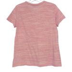Talbots  Womens T Shirt Size Small Pink Orange Short Sleeve Crew Neck Striped Photo 2
