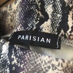 Parisian NEW  Black Cream Snakeskin Leggings Y2K Boss Siren Size Small Photo 3