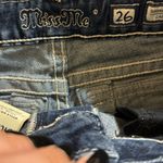 Miss Me  ladies bling gem boyfriend dark wash cut off denim shorts size 26 Photo 7