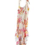 Pink and Yellow High Low Sundress Square Neckline Size M Photo 9