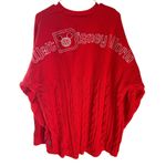 Parks Walt Disney World Red Cable Knit Spirit Jersey Sweater Photo 1