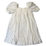 Maeve  White Eyelet Puff Sleeve Square Neck A-Line Dress Casual Boho Festival M Photo 0