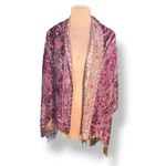 Burgundy Paisley Fringe Shawl Wrap Scarf Boho Bohemian Festival Layering Piece Red Photo 2