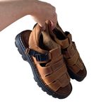 Thom Mcan Vintage 90s  Brown Leather Fisherman Sandals 🔥 Photo 0