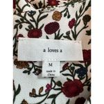 A loves A   Floral Rose Dress with Puffy Sleeves Size Medium Photo 2