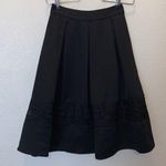 EXPRESS  black lace pleated midi a-line skirt Photo 0