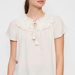 Derek Lam  10 Crosby white short sleeve blouse size large NWT Photo 0