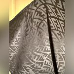 Fendi LOGO FF WRAP LOOK BELTED DRESS BLACK SIZE M or L. HIGH LOW NEVER WORN Photo 9