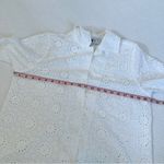 Beach Riot  Lexie Top White Magnolia Eyelet Lace Button Up Shirt Photo 5