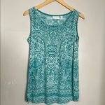 Susan Graver  Teal Tank‎ and Open Front Cardigan Set Photo 4