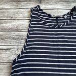 Athleta  Women's A Line Tank Dress XS Extra Small Dark Navy Blue Grey Gray Stripe Photo 3