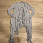 360 Cashmere  Dominique Fringe Cardigan 100% Cashmere Open Front Size S Photo 1