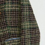 Mystree  Plaid Blazer Jacket Velvet Collar green preppy Gold Button Tweed Size S Photo 1