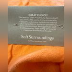 Soft Surroundings  Summer Breeze Rayon Linen Belted Shorts Nectarine Orange 3X Photo 5