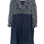 Anna Sui x Anthropologie Silk Navy Double Ruffle
V-Neck Collar Dress Size 2 Photo 0