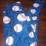 Baseball theme Leggings One size Blue Size undefined Photo 0