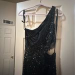 Primavera Couture Black Sequin Prom Dress Photo 4
