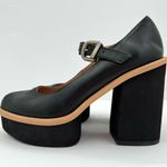 Free People  Black Leather Maggie MJ Mary Jane Platform Women’s 38 NEW Photo 5