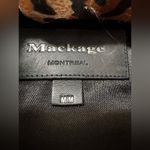 Mackage  Wool & Leather Plaid Checkered Red and Black Coat medium Photo 4