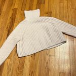 ZARA Purl Knit Crop Wool Alpaca Cowl Mock turtleneck Oversized pullover cable warm cozy comfy soft winter sweater chunky Blush Photo 4