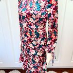 BCBGeneration Velvet Floral Mock Neck Mini Dress with Ruffles NWOT Photo 6