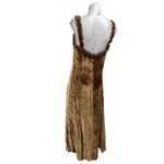 Reformation  Pyrenees Tan Velvet Velour Ruffle Sleeveless Slip Mini Tank Dress 8 Photo 2