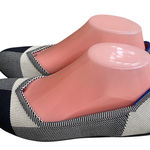 ROTHYS Women's 9 Knit Square Toe Ballet Flats Shoes captor round Checkered Blue Photo 0