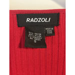 Radzoli Blouse Womens Size S Vintage Red Full Zip Ribbed Long Sleeve Sweater Top Photo 6