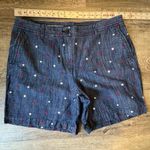 Talbots red white and blue star Patterned Denim Shorts Photo 0