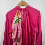 Fate Dress Women S Pink Contrast Pleated Tie Waist Floral Long Sleeve Spring Photo 3